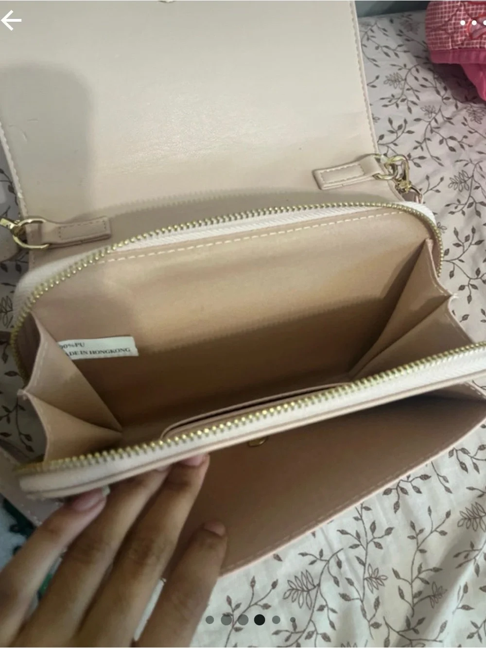 Women's Quilted Crossbody Bag in Light Beige